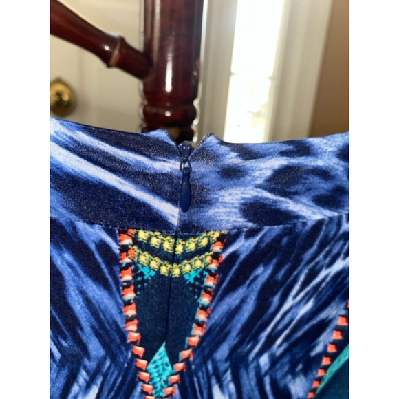 Women's Cache Dress, Blue Multi, Size 10 - Picture 5 of 6